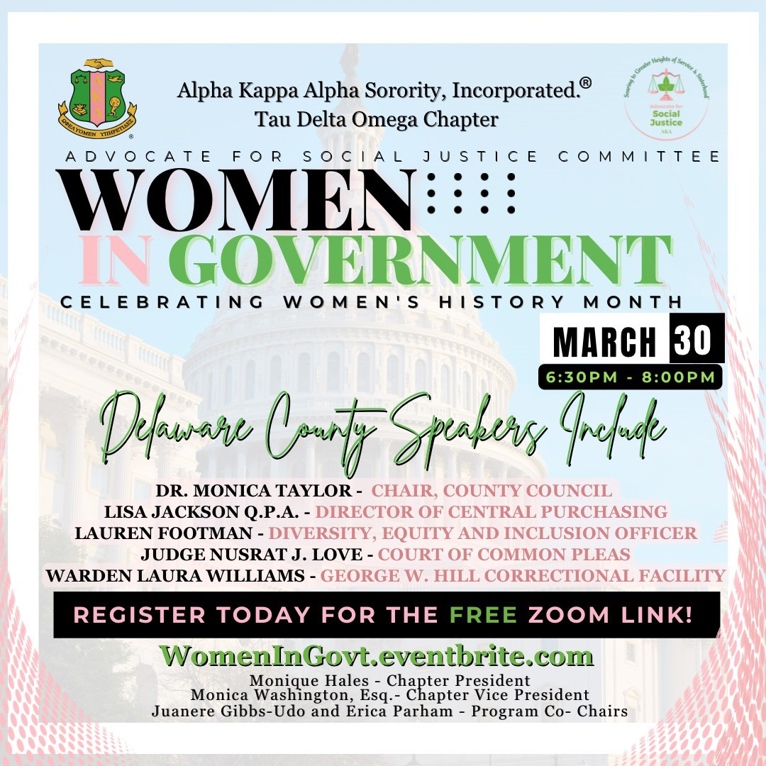Poster for Women in Government event
