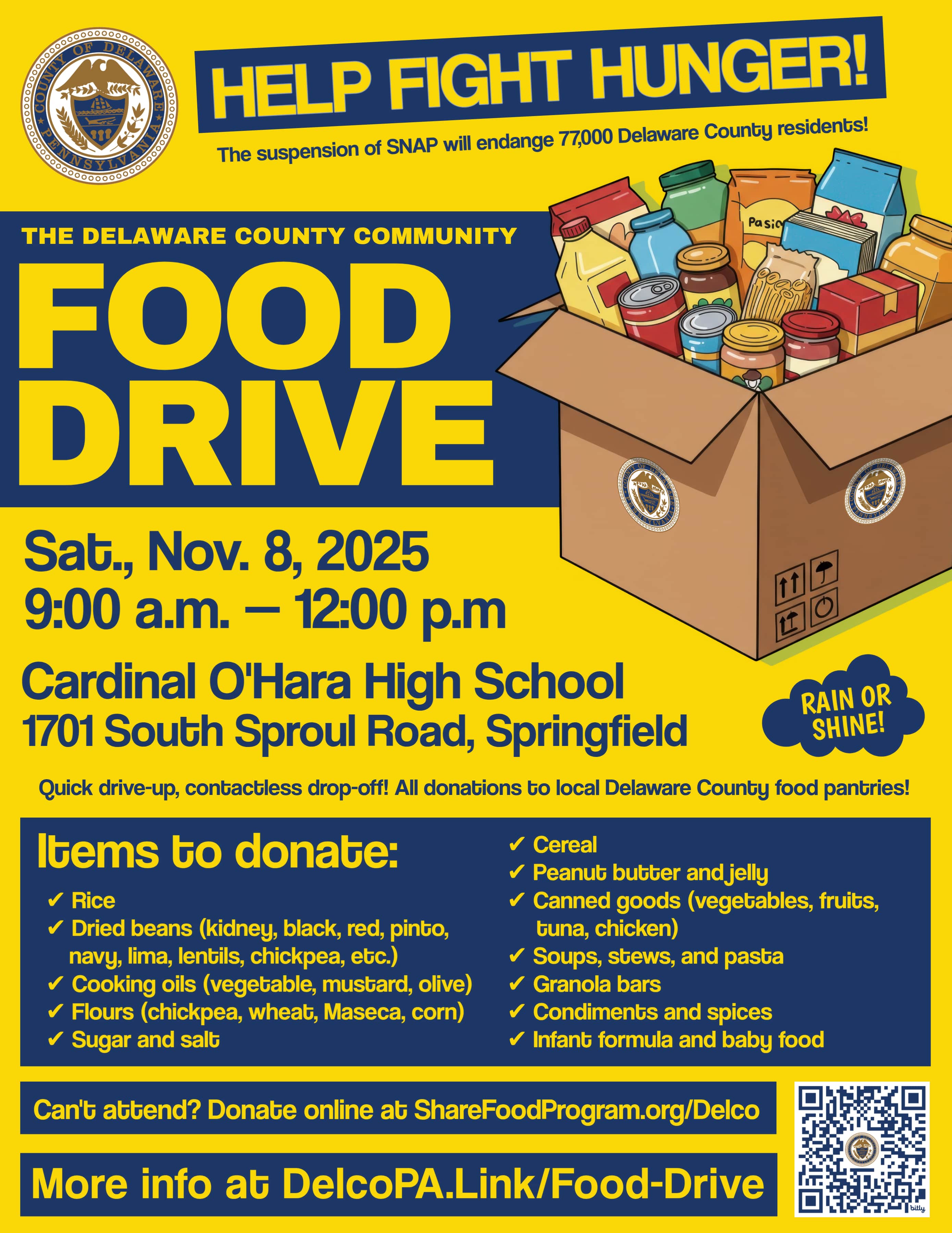 Food Drive Flyer Nov 8