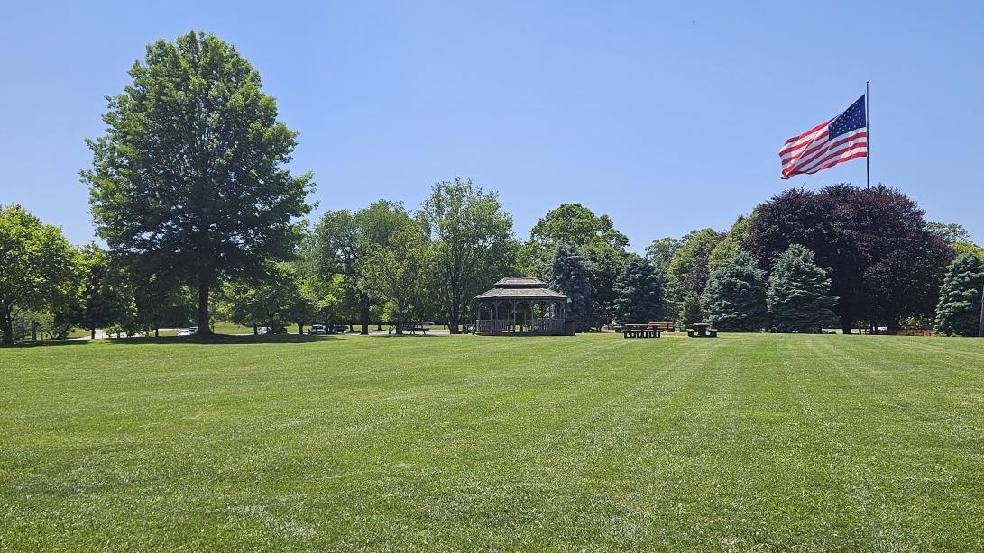 Rose Tree Park Gazebo and Flag